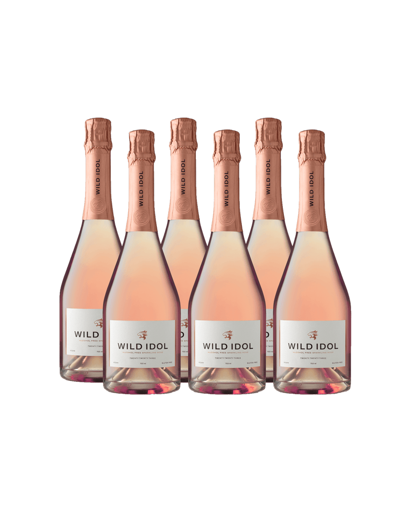 6 bottles of Wild Idol alcohol free sparkling rosé