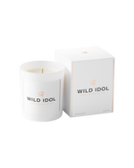 WILD IDOL Rosé Candle next to its box